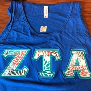 Zeta Tau Alpha (ZTA) Hard-Stitch Letter Tank